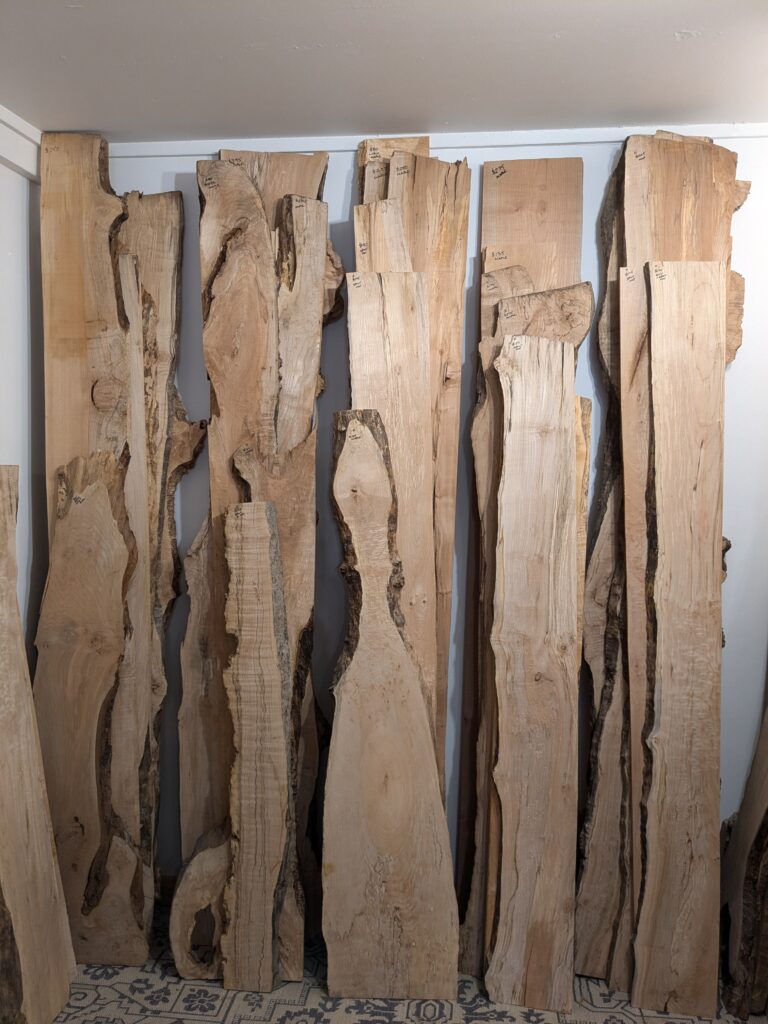 Kiln-dried live edge maple