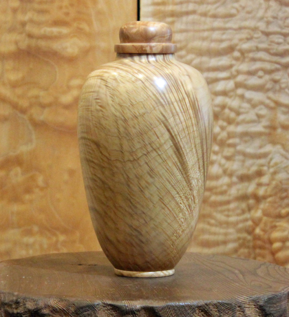 Maple Burl Urn $395 12 x 6 x 6 inches