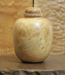 Maple Burl Urn, small $235 18 x 6 x 6 inches