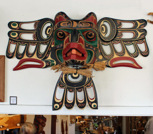 First Nations Raven Mask, 42 x 28 x 14 - Image 5