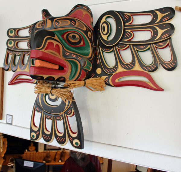 First Nations Raven Mask, 42 x 28 x 14