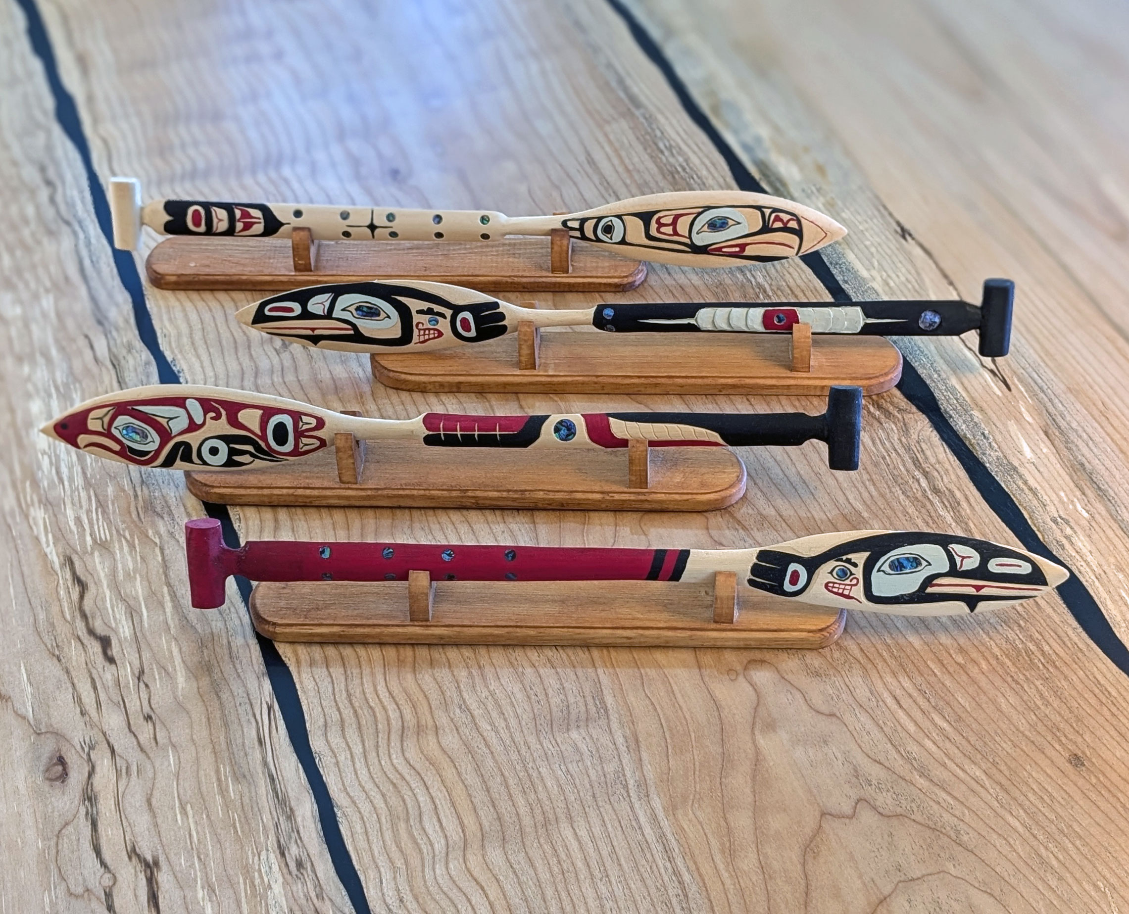 Haida First Nation Model Paddles