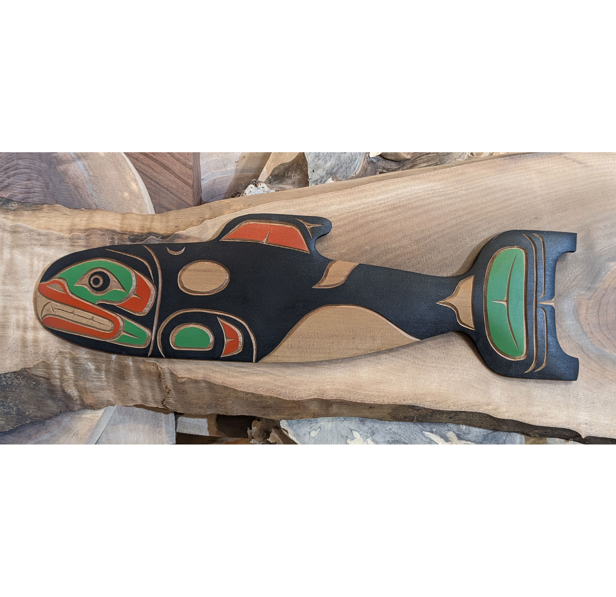 First Nations Orca Wall Panel, Left-facing