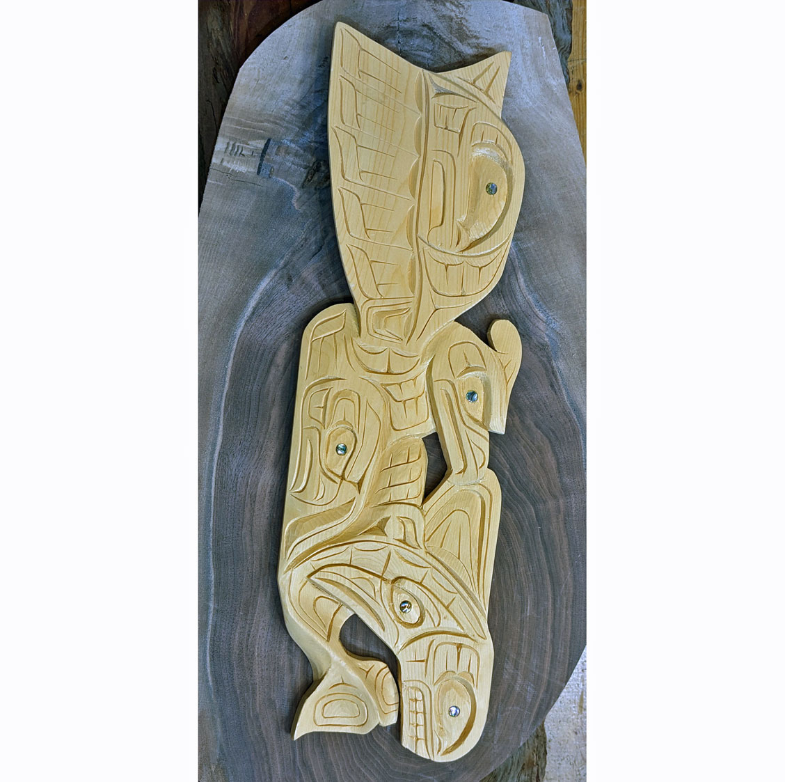 First Nations Thunderbird, Orca, Eagle and Raven Panel