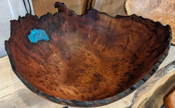 Live Edge Redwood Burl Bowl, 11 x 11 x 8 - Image 2