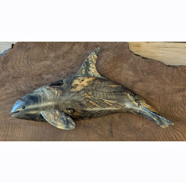 Buckeye Carved Wall Orca #1, Left-facing