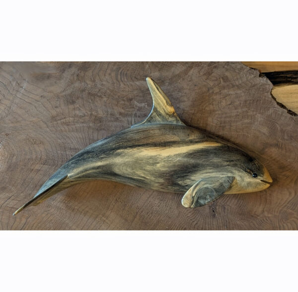 Buckeye Carved Wall Orca #2, Right-facing