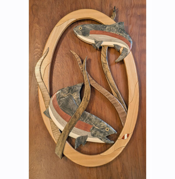 "Two Trout" Intarsia