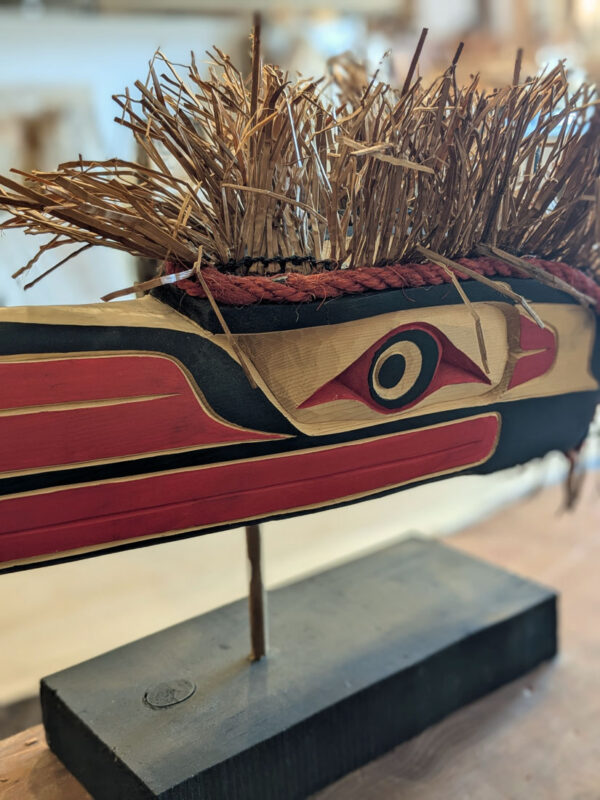 First Nations Model Raven Mask on Stand, 22 x 12 x 6 - Image 2