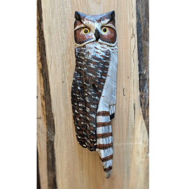Great Horned Wall Owl 20 x 6 x 3.5