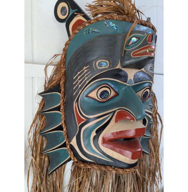 First Nations Queen of the Sea Mask, Wife of Komokwa, with Sea Lions