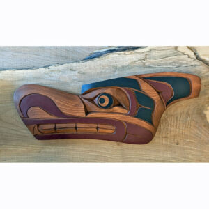 First Nations Wolf Head Wall Panel 21 x 8 x 1.5