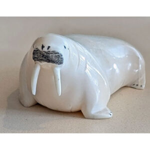 Alaskan Inupiak Walrus Ivory Walrus Carving