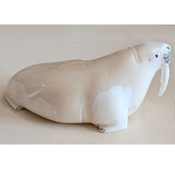 Alaskan Inupiak Walrus Ivory Walrus Carving - Image 3
