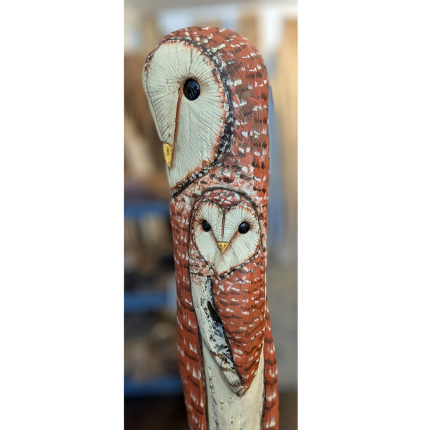 Driftwood Barn Owl and Baby, 29 x 6 x 5 - Image 4