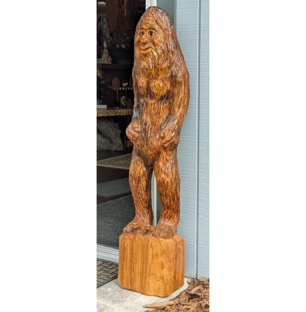 Cedar Carved Bigfoot, 47x10x8