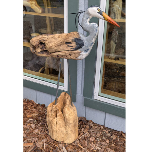 Driftwood Great Blue Heron #3, 42 x 24 x 10 - Image 2