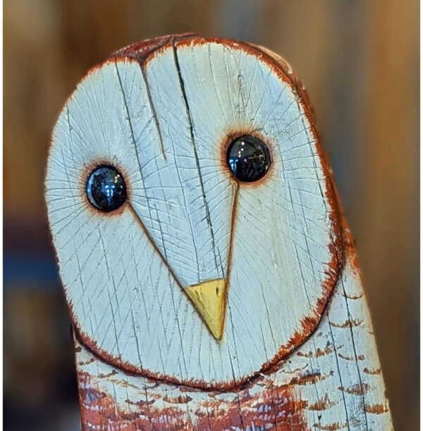 Large Driftwood Barn Owl on Stand, 31x 12 x 10 - Image 3