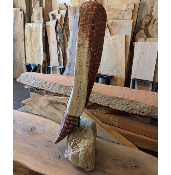 Large Driftwood Barn Owl on Stand, 31x 12 x 10 - Image 4