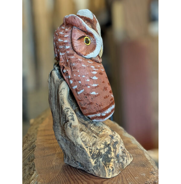 Driftwood Freestanding Screech Owl, 12 x 8 x 6 - Image 3