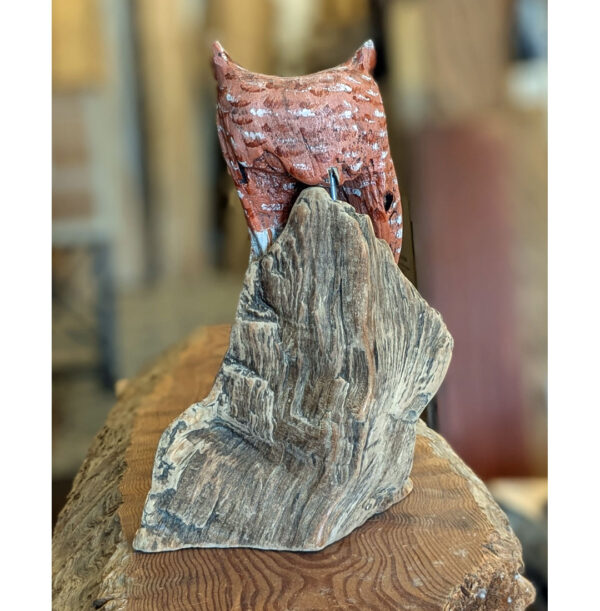 Driftwood Freestanding Screech Owl, 12 x 8 x 6 - Image 2