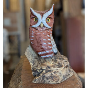 Driftwood Freestanding Screech Owl, 12 x 8 x 6