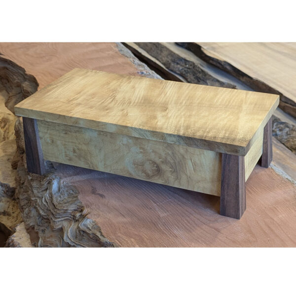 Pagoda Box, 11.5 x 5.5 x 4, Myrtlewood and Walnut - Image 3