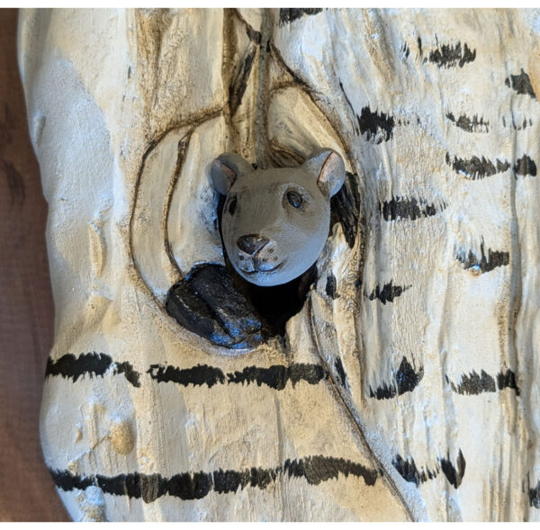 Driftwood Snowy Wall Owl With Mouse 20 x 8 x 4 - Image 3