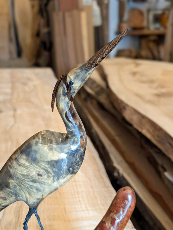 Buckeye Burl Heron #4 - Image 4
