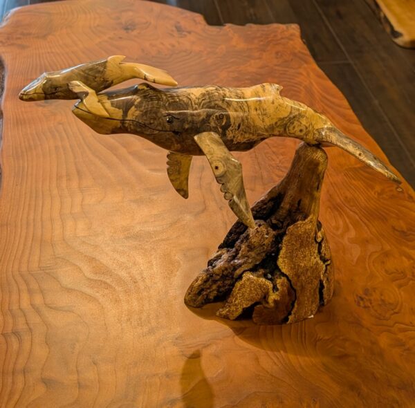 Buckeye Burl Humpback Whale & Calf - Image 3