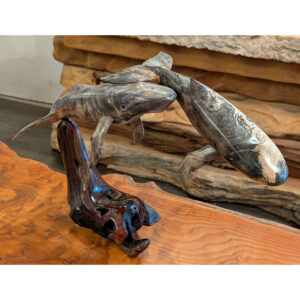 Buckeye Burl Humpback Whale Pair