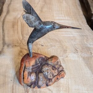 Buckeye Burl Solo Hummingbird