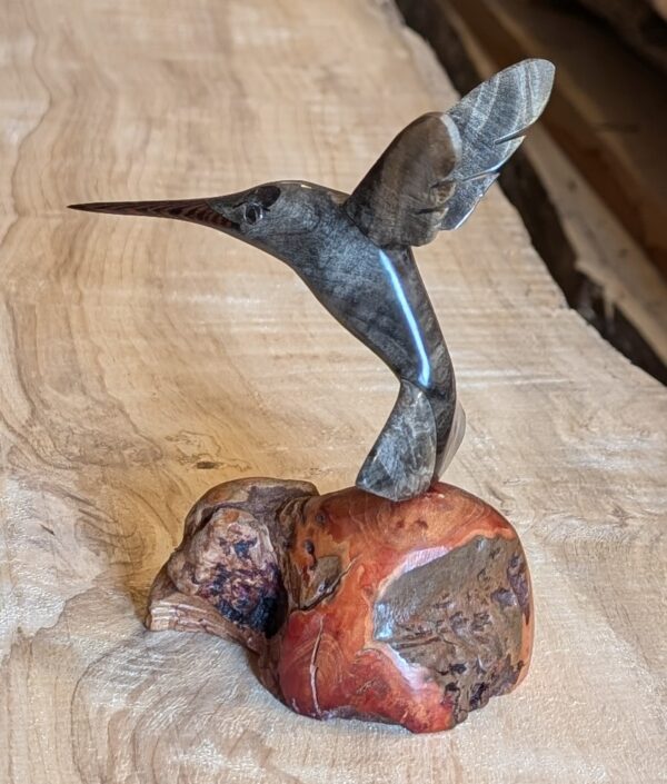 Buckeye Burl Solo Hummingbird - Image 3