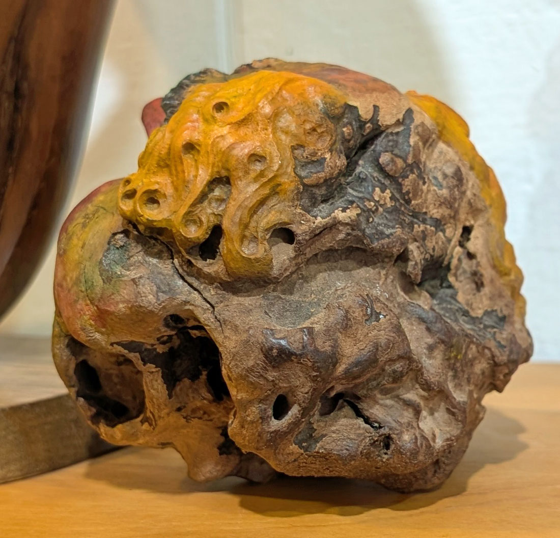 Hand-carved Burl Troll - Image 3