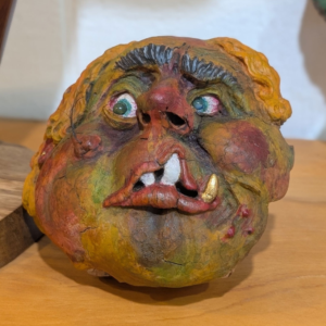 Hand-carved Burl Troll