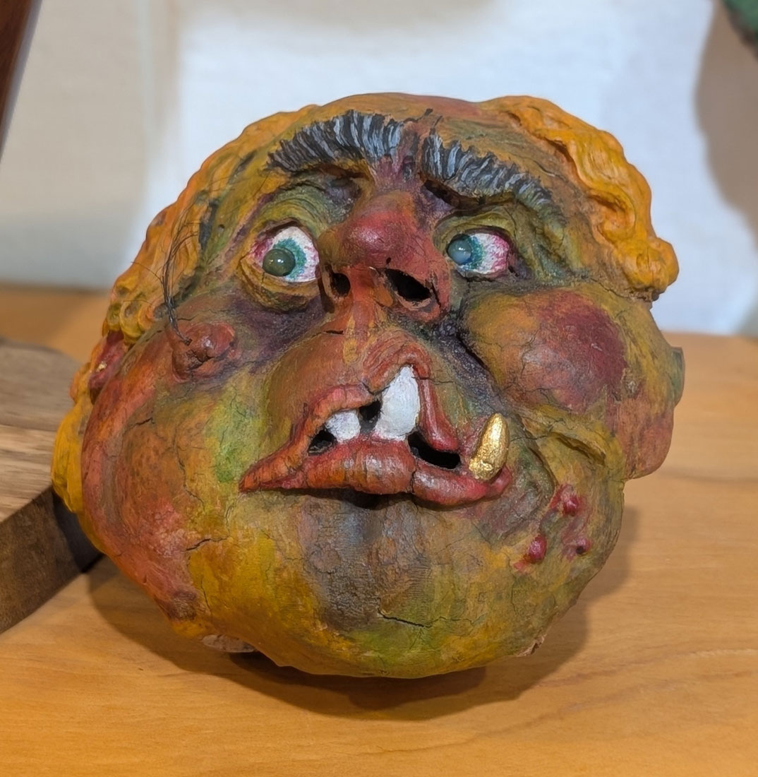 Hand-carved Burl Troll