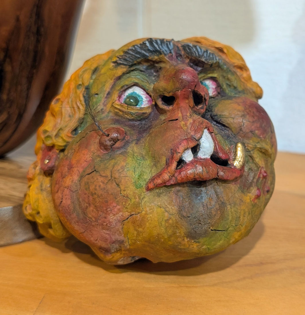 Hand-carved Burl Troll - Image 5